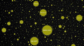 互聯(lián)網(wǎng)宇宙 俄羅斯設(shè)計(jì)師以網(wǎng)站訪問量重塑數(shù)字星球地圖